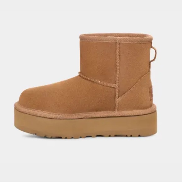NWT UGG Classic Mini Platform Chestnut Size Y5/Women 6.5 - Picture 3 of 16